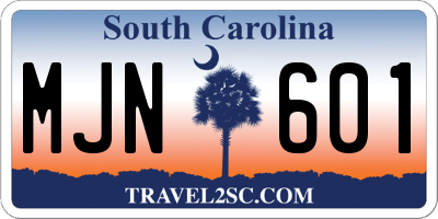 SC license plate MJN601