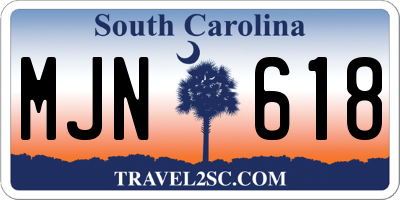SC license plate MJN618