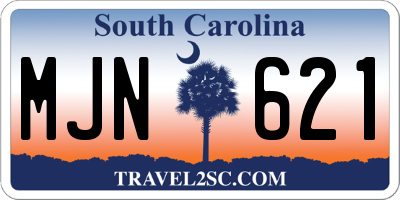 SC license plate MJN621