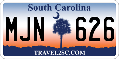 SC license plate MJN626