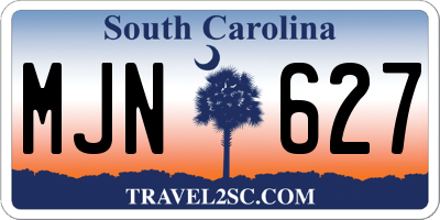 SC license plate MJN627