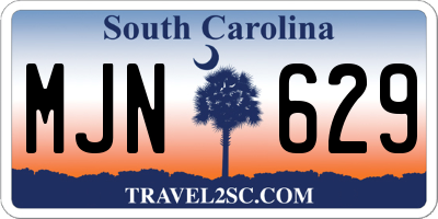 SC license plate MJN629