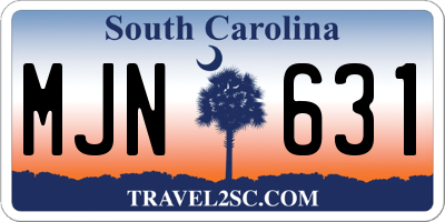 SC license plate MJN631