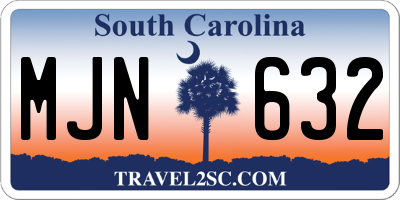 SC license plate MJN632