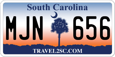 SC license plate MJN656