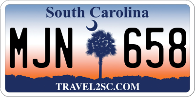 SC license plate MJN658