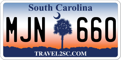 SC license plate MJN660