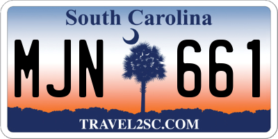 SC license plate MJN661