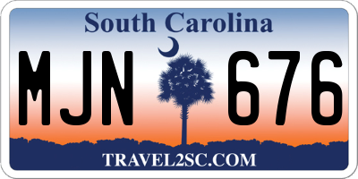 SC license plate MJN676