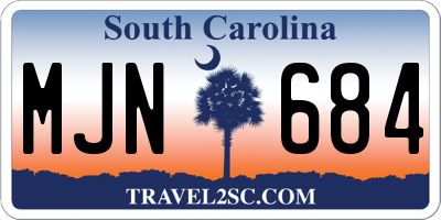 SC license plate MJN684