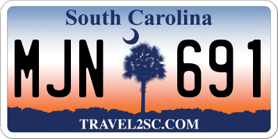 SC license plate MJN691