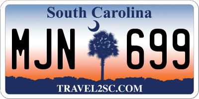 SC license plate MJN699