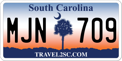 SC license plate MJN709