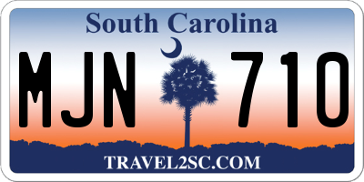 SC license plate MJN710