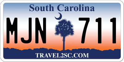 SC license plate MJN711