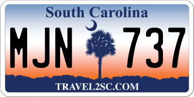 SC license plate MJN737