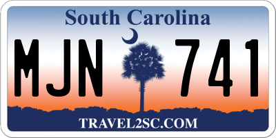 SC license plate MJN741
