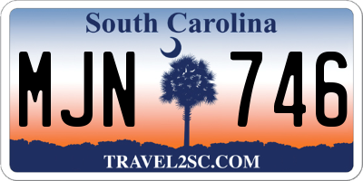 SC license plate MJN746
