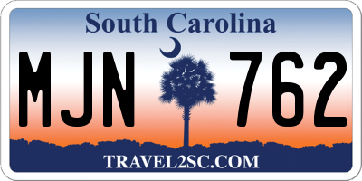 SC license plate MJN762