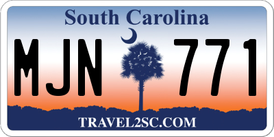 SC license plate MJN771