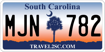 SC license plate MJN782