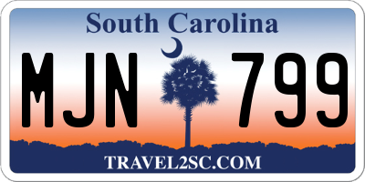 SC license plate MJN799