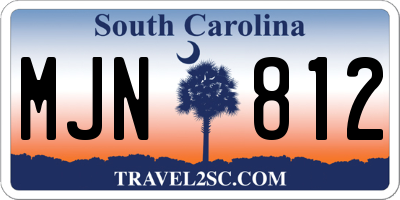 SC license plate MJN812