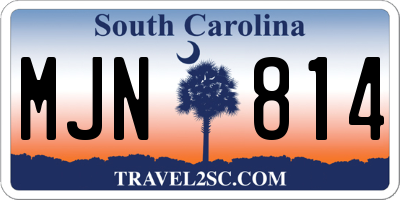 SC license plate MJN814