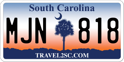 SC license plate MJN818