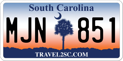 SC license plate MJN851