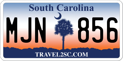 SC license plate MJN856