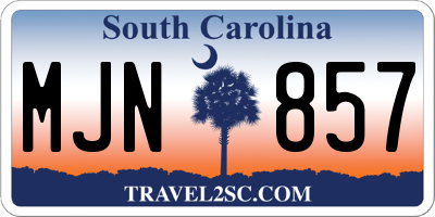 SC license plate MJN857