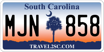 SC license plate MJN858