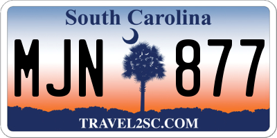 SC license plate MJN877