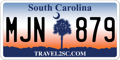 SC license plate MJN879