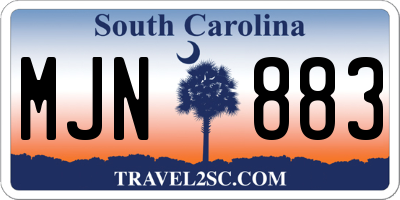 SC license plate MJN883