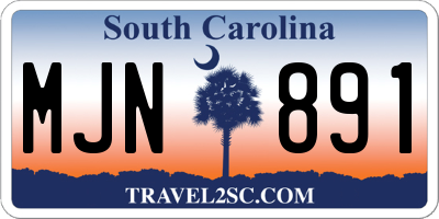 SC license plate MJN891