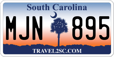 SC license plate MJN895