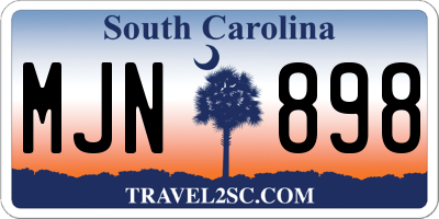 SC license plate MJN898