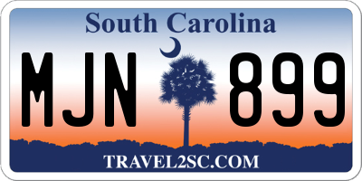 SC license plate MJN899