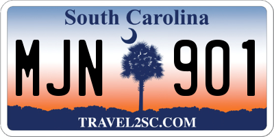 SC license plate MJN901