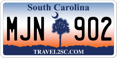 SC license plate MJN902