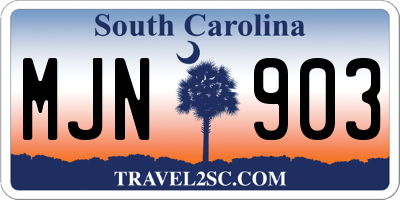SC license plate MJN903