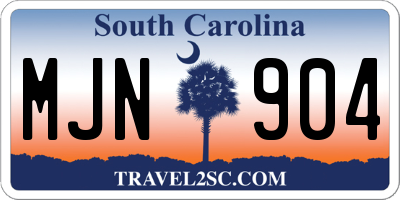 SC license plate MJN904