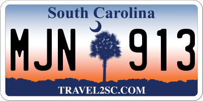 SC license plate MJN913