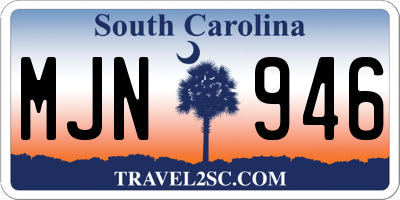 SC license plate MJN946