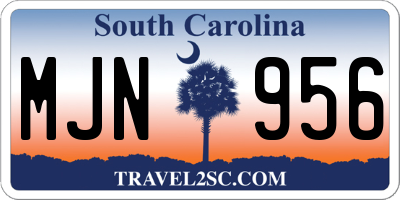 SC license plate MJN956