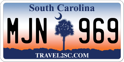 SC license plate MJN969