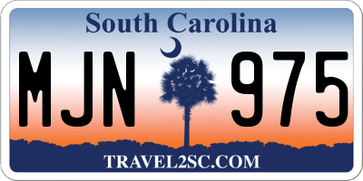 SC license plate MJN975