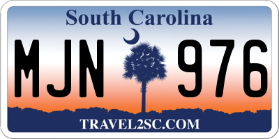 SC license plate MJN976